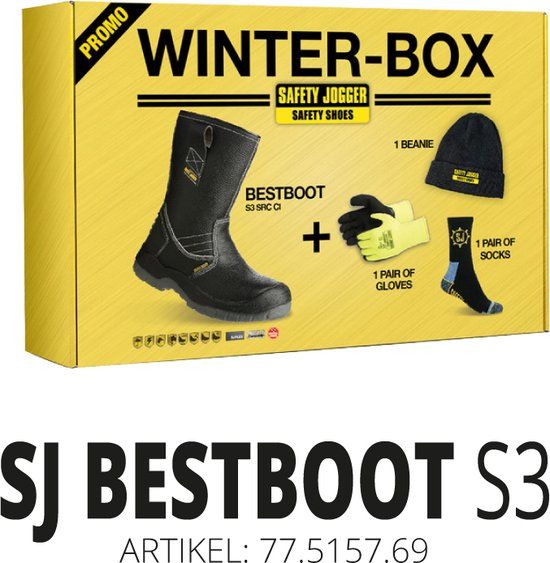Safety Jogger Bestboot S3 - SRC - CI pakket - Zwart - 47