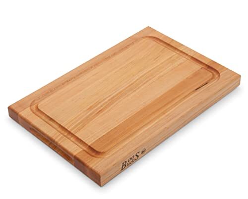 Boos Block s® BBQBD Pro Chef snijplank van John Boos - 46 x 31 x 4 cm - met sapgoot, aan beide zijden bruikbaar, zijdelingse handgrepen