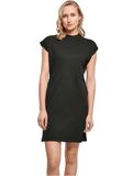 Build Your Brand Turtle Extended Korte Dames T-Shirt Jurk - Black