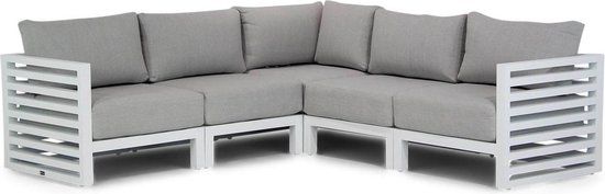Santika Jaya Hoek Loungeset 5-Delig - Wit - Aluminium