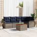 Maison Exclusive - Salon de jardin, 6 pièces, gris, en résine tressée