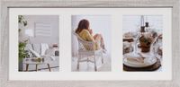 Henzo Fotolijst - Modern Gallery - Collagelijst voor 2 foto's - Fotomaat 23x50 cm - Wit