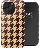 Selencia Hoesje - Geschikt voor Apple iPhone 16 Pro - Backcover geschikt voor MagSafe - Pied-de-Poule