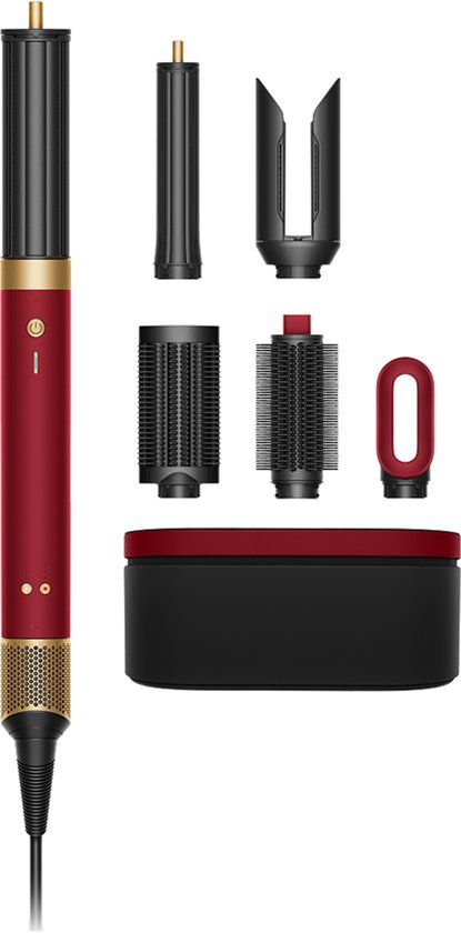 Dyson Airwrap Co-anda 2x Straight + Wavy - Red Velvet/Goud