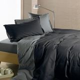 Caleffi Bicolor Beddengoedset, katoen, antraciet, eenpersoonsbed