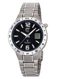 ETT Eco Tech Time EGT-11411-41M Men's Solar Titanium Radio Controlled Watch 40mm 5ATM