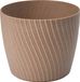 Form Plastic Plantenpot/bloempot Waves - kunststof - lichtbruin - D27 x H23 cm - rond