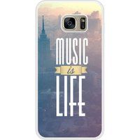 Samsung Bedrukt siliconen hoesje compatibel met Galaxy S7 Edge Music is life