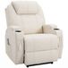 HOMCOM Banc de massage - Cuir artificiel - 82x97x110cm - Crème