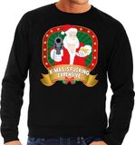 Bellatio Decorations Shoppartners Bv Foute kersttrui / sweater - zwart - Kerstman X-mas is fucking expensive heren L
