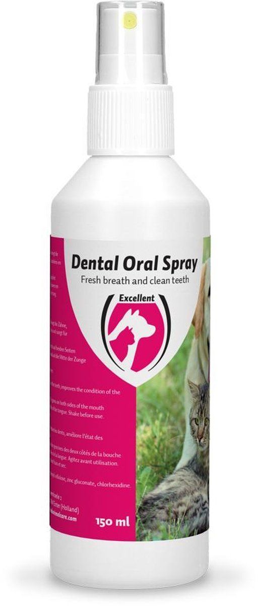 Excellent Dental Oral Spray 150 ml - Gebits spray voor honden en katten - Reinigt de tanden