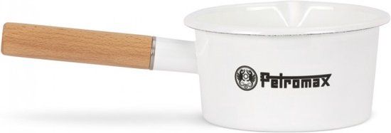 Petromax Emaille Steelpan - Wit - 1L - Houten Steel