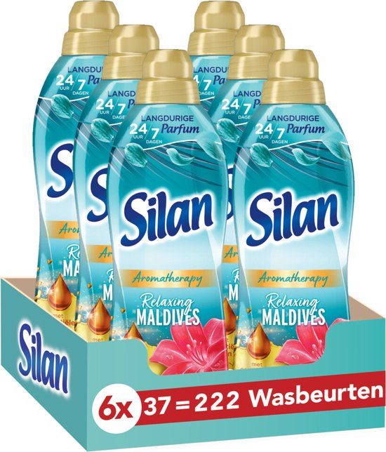 Silan Aroma Therapy Relaxing Maldives Wasverzachter - 6 x 37 wasbeurten - Voordeelverpakking
