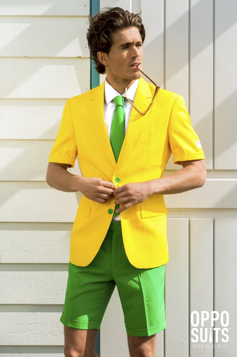 OppoSuits SUMMER Green and Gold - Kostuum - Maat 62