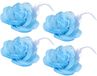 Decobloem Accessoire pour cheveux avec élastique et épingle - 4x - Bleu - Environ 8 cm
