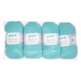 Gründl Big Lisa Premium brei- en haakgaren (onderhoudsvriendelijk garen van 100% polyacryl, 250 g/665 m, naalddikte: 3,5-4,5, 4 bollen à 250 g), turquoise