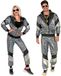 W WIDMANN MILANO Trainingspak Jaren '80 Discobal Joggingpak Retrostijl Badknoop-outfit