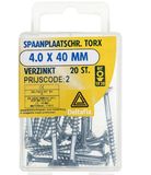 Deltafix Spaanplaatschroef Torx 3,5x25mm Verzinkt 200 stuks