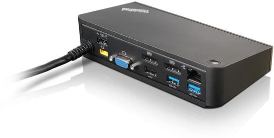 Lenovo 40A40090EU Bedraad USB 3.2 Gen 1 (3.1 Gen 1) Type-A Zwart