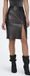 ONLY imitatieleren midi rok met split - donkerbruin