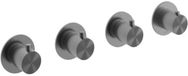 Hotbath Archie - Set de finition pour mitigeur de douche encastré - 2 robinets d'arrêt - Anthracite