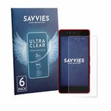 Savvies - Screenprotector voor Fujitsu Arrows M04 - Folie Beschermfolie transparant 6 Stuks