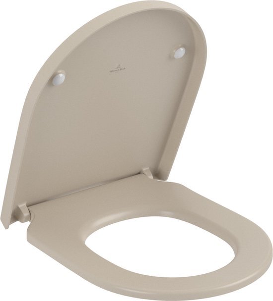 Villeroy & Boch Subway 3.0 closetzitting softclose en quickrelease 43.8x37.4x4.2cm almond 8M42S1AM