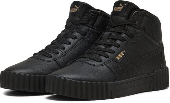 PUMA Carina 3.0 Mid Dames Sneakers - PUMA Black-PUMA Gold - 36 EU