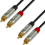 Adam Hall Cables K4TCC0300 audiokabel 3 m 2 x RCA Zwart