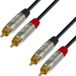 Adam Hall Cables K4TCC0300 audiokabel 3 m 2 x RCA Zwart