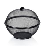 kela COMO Fruitmand met vliegenbescherming, 26,5 cm, metaal, zwart