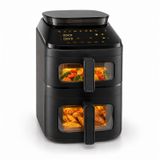 SwayTosh Cloud Airfryer met Stoomfunctie - 11L - PFAS Vrij - Double Stacked - Dubbele Airfryer XXL