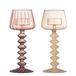 Creative Collection Bloomingville Kaarslichthouder Daze Votive - Roze + Beige (set van 2)