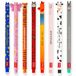 LEGAMI - Lot de 8 stylos à encre gel effaçables avec encre thermosensible, gamme de couleurs d'encre et motifs de baril, pointe de 0,7 mm, coccinelle, monstre, tigre, papillon et motifs de ferme