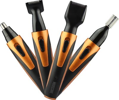 MOOSCARE 4 in 1 Nose Hair Trimmer for Men & Women - Rechargeable Shaver - Eyebrow Trimmer - Beard Trimmer