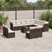 Prolenta Maison Exclusive - Ensemble canapé de jardin 13 pièces avec coussins, polyrotin marron