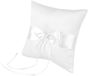 Dailygoody - Coussin d'alliance blanc avec nœud - 20x20cm