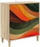 vidaXL Dressoir BONN Sonoma 69 x 33 x 75 cm Bewerkt hout