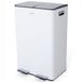 Bayt Prullenbak - 60 Liter - 2 Vakken - RVS - Wit