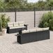 Maison Exclusive - Ensemble de jardin, 8 pièces, avec coussins, noir, en polyrotin
