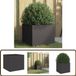 vidaXL Plantenbak - 32x30x29 cm - Staal - Zwart