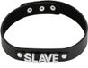 Kiotos - Luxe PU Leren Collar Met naamplaatje SLAVE - Zwart