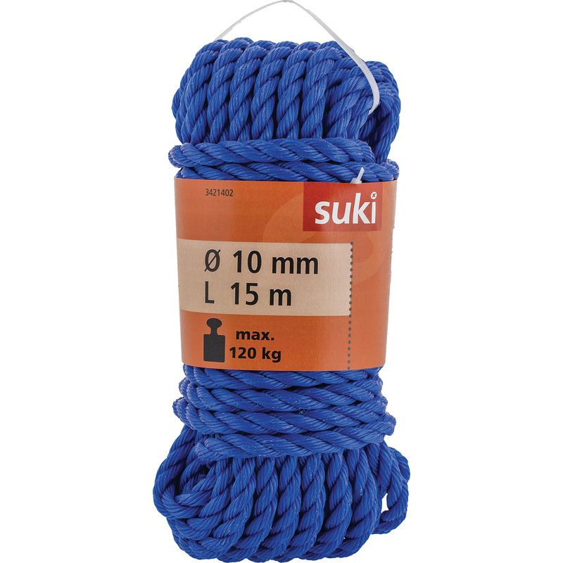 Koord gedraaid Blauw 10mm (15m)
