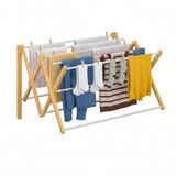 Relaxdays wandwasrek, uitschuifbaar, HxBxD: 45 x 71 x 59 cm, natuur/wit