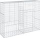vidaXL Mur en gabion - 200x50x150 cm - Fer galvanisé - Argenté