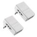 Electraline 92308 Multipresa Tripe 92308 Set 2 adapters, 3-zits 10 A stekker, klein 10 A - voeding, drievoudig inklapbaar, wit, 92308