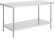 VEVOR Werk- en voorbereidingstafel RVS werktafel 762x1524mm tweelaags