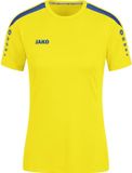 Jako Power Shirt Korte Mouw Dames - Royal / Geel | Maat: 40