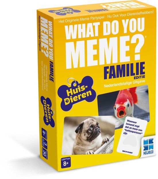 Megableu What Do You Meme Family Pets Only - Nederlandse versie - Kaartspel - Familiespel - Partyspel vol Humor!