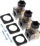 OEM Shenzhen Haorui Industrial Technology Co., Ltd. Aansluitdoos met controlelampje en DIN 43650 stekker - Set van 3 stuks